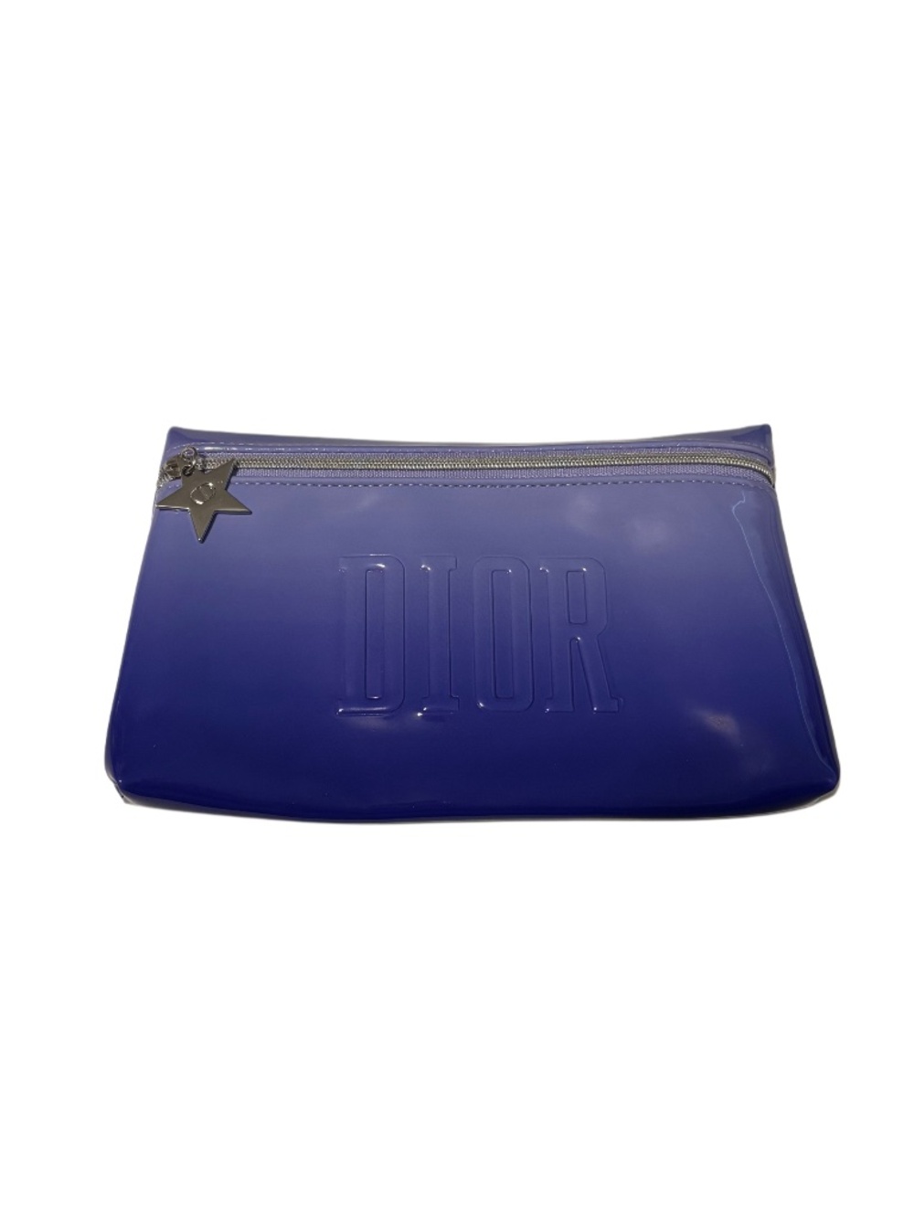Christian Dior Debossed “Dior” Blue Ombre Makeup Pouch